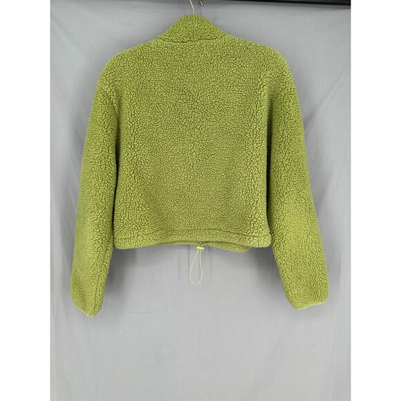 Double Zero Jacket Womens Medium Green Fleece Snap Fuzzy Soft Cozy Warm - Picture 3 of 7